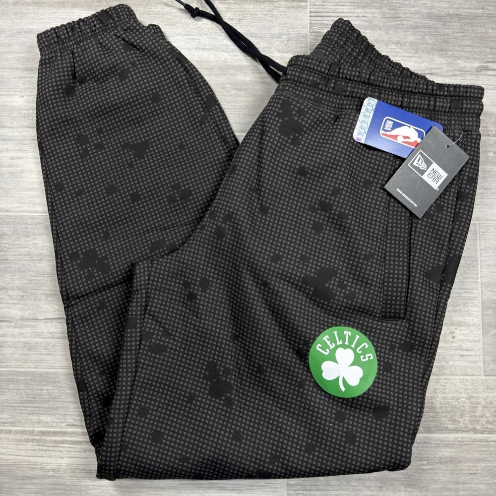 Boston Celtics Black New Era Stretch Jogger Pants Men's Large Sweatpants NBA NEW